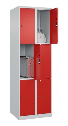 Fächerschrank mit 3 Türen übereinander